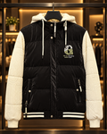 Men’s Black & Cream Hooded Puffer Jacket
