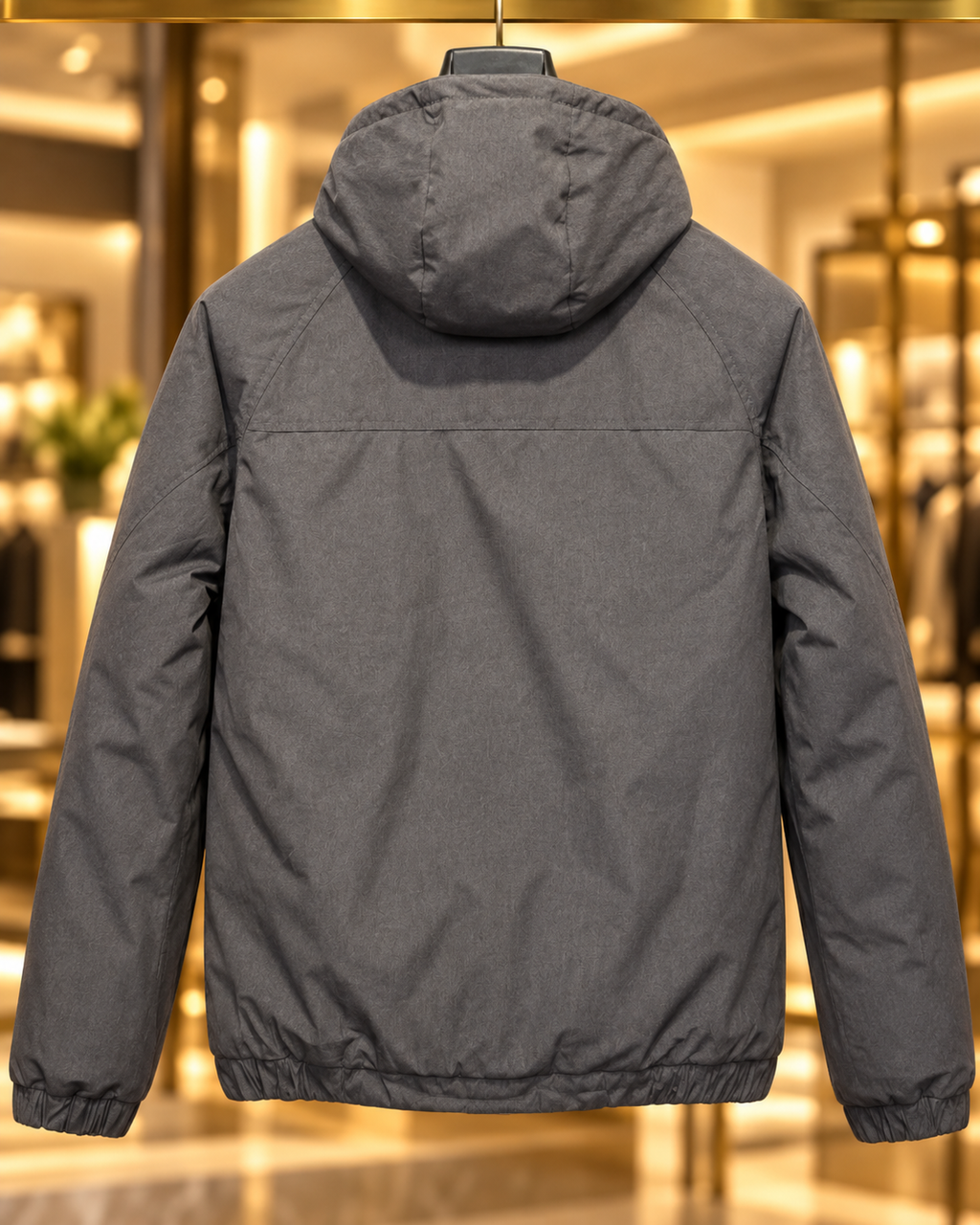 Men’s Charcoal Grey Hooded Casual Jacket