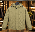 Men’s Olive Green Hooded Casual Utility Jacket
