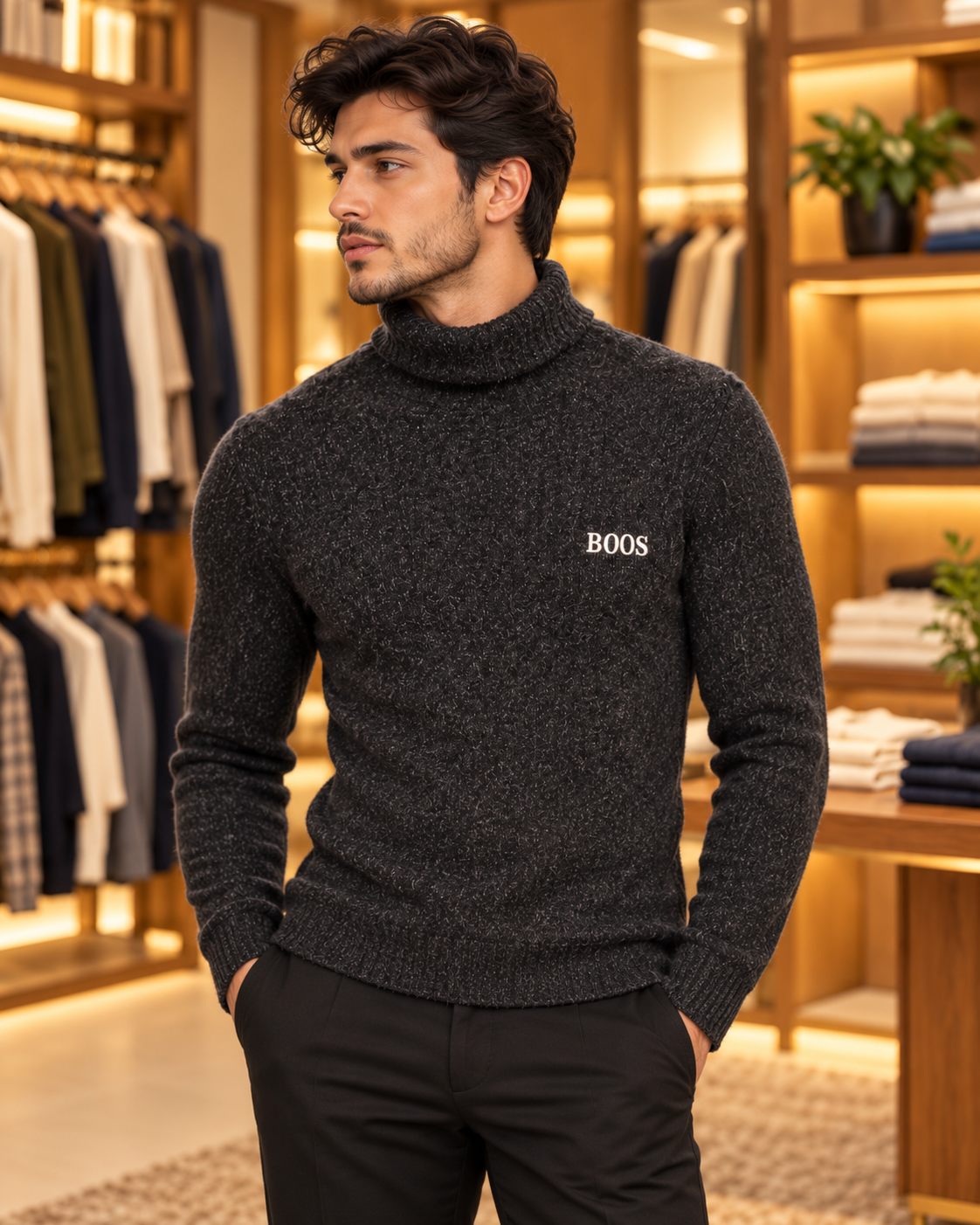 Hi Neck Black
