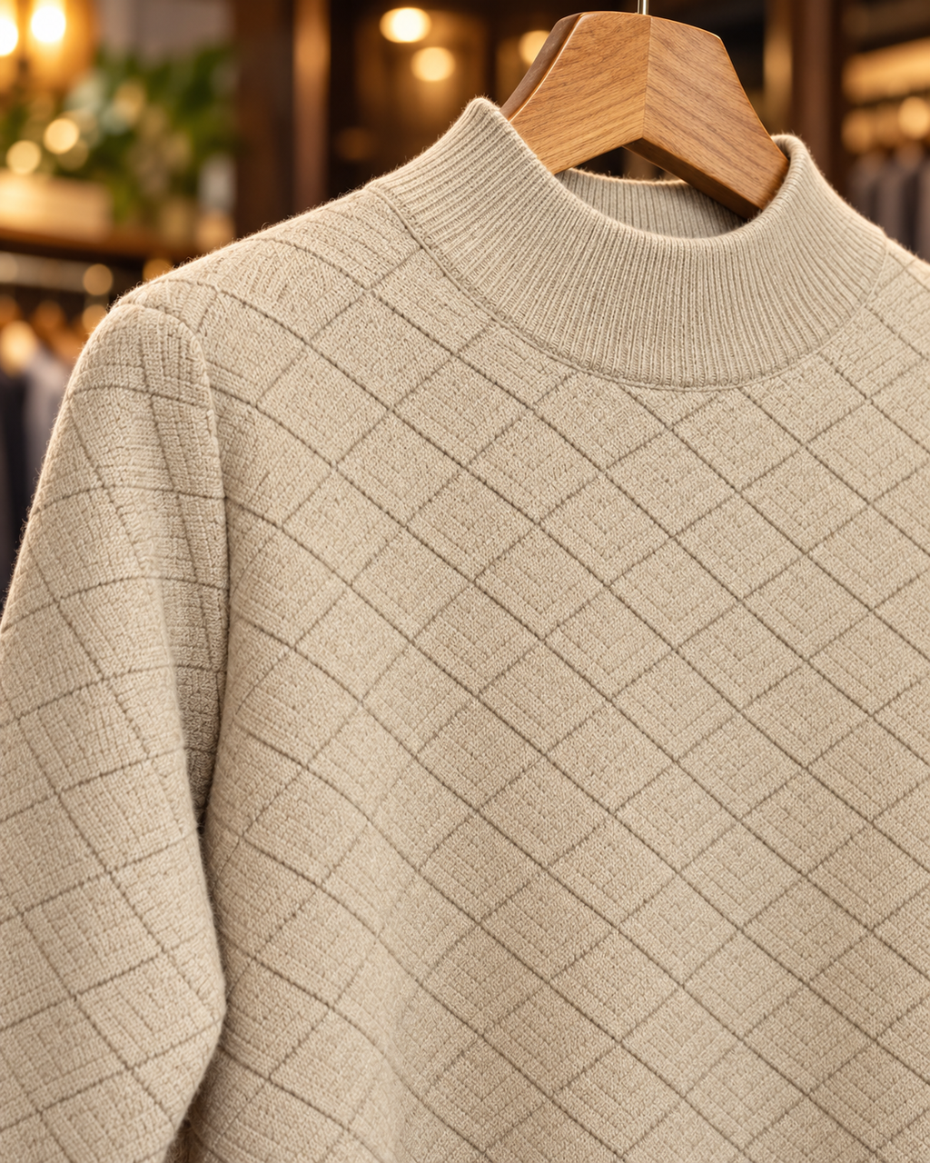 cream color sweatshirt