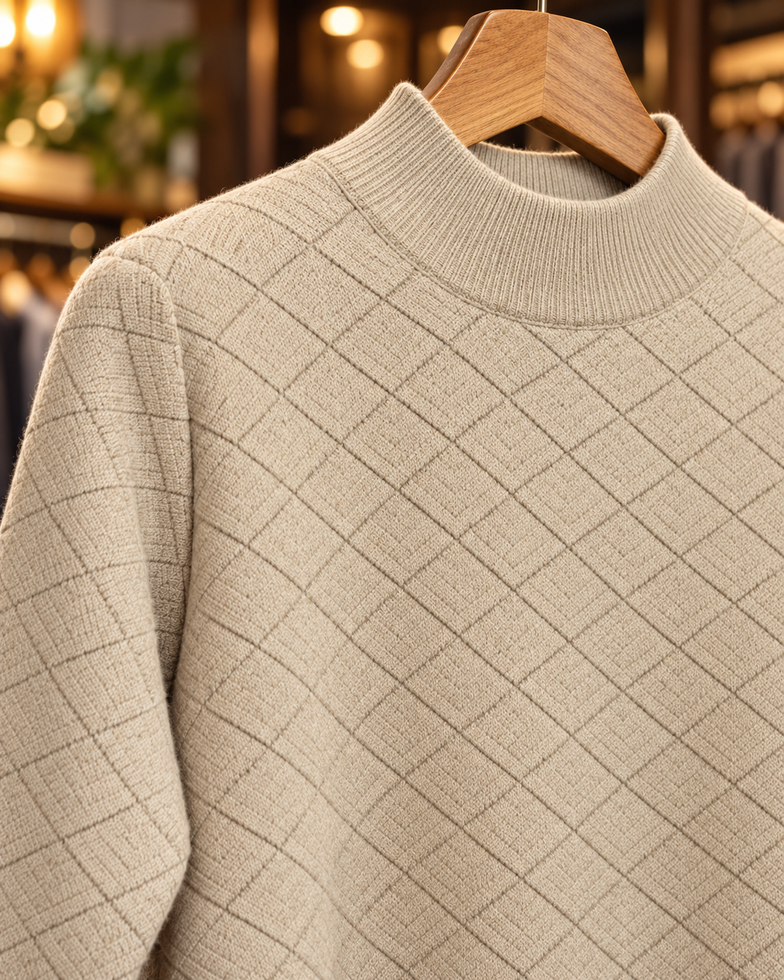 cream color sweatshirt