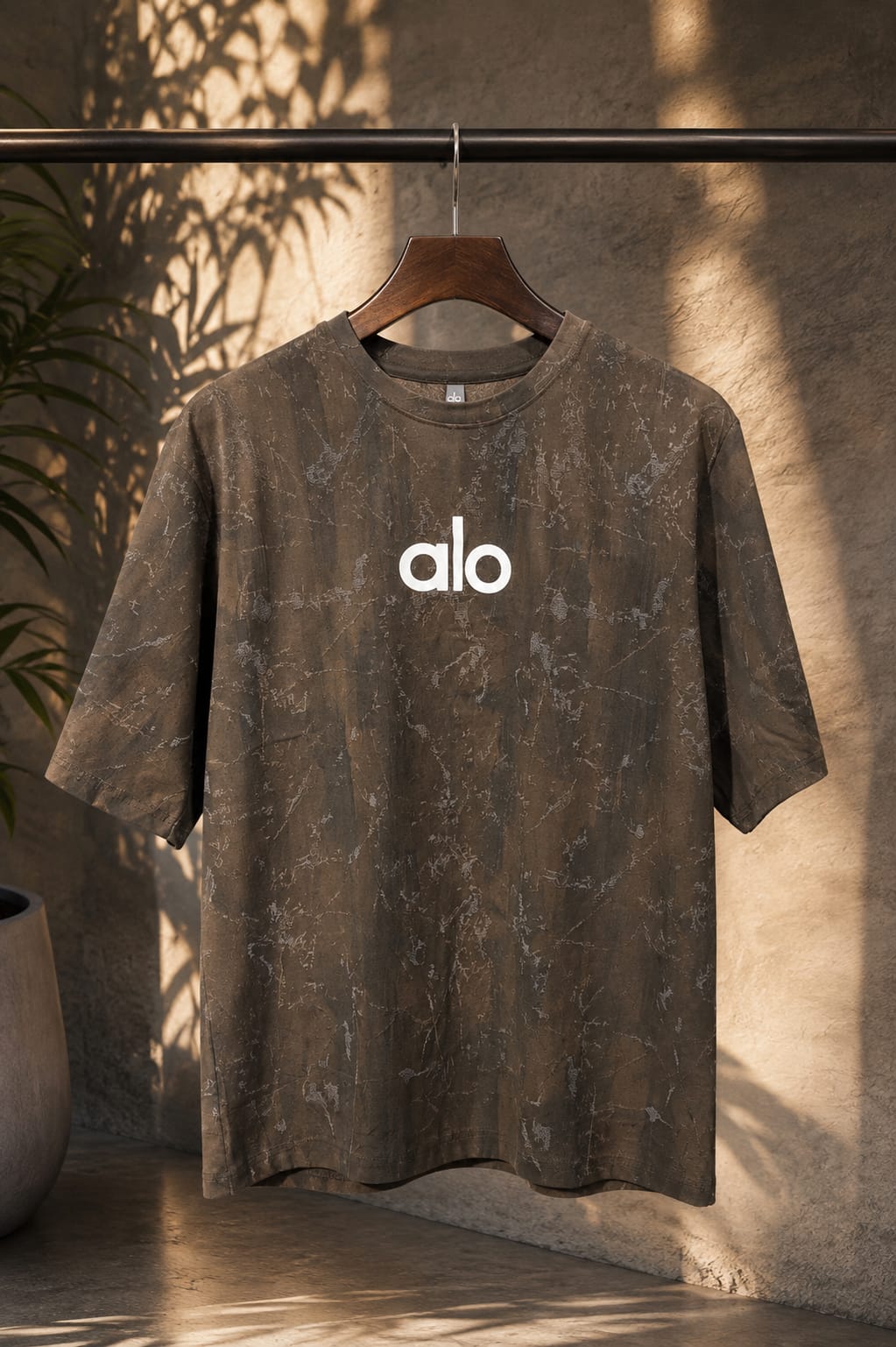 Alo Yoga Marble Acid Wash Tee