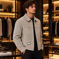 Men’s Corduroy-Style Snap Button Utility Jacket