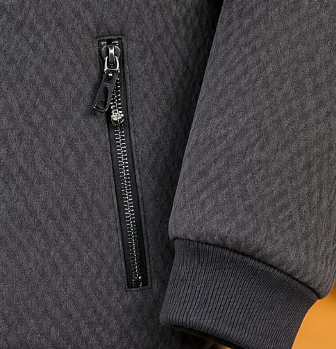 Men’s Faux-Fur Collar Full-Zip Casual Jacket