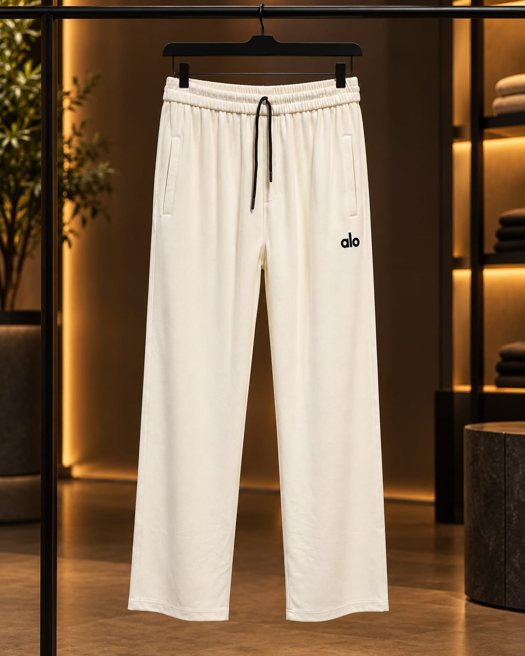 Men’s Straight-Leg Drawstring Casual Trousers