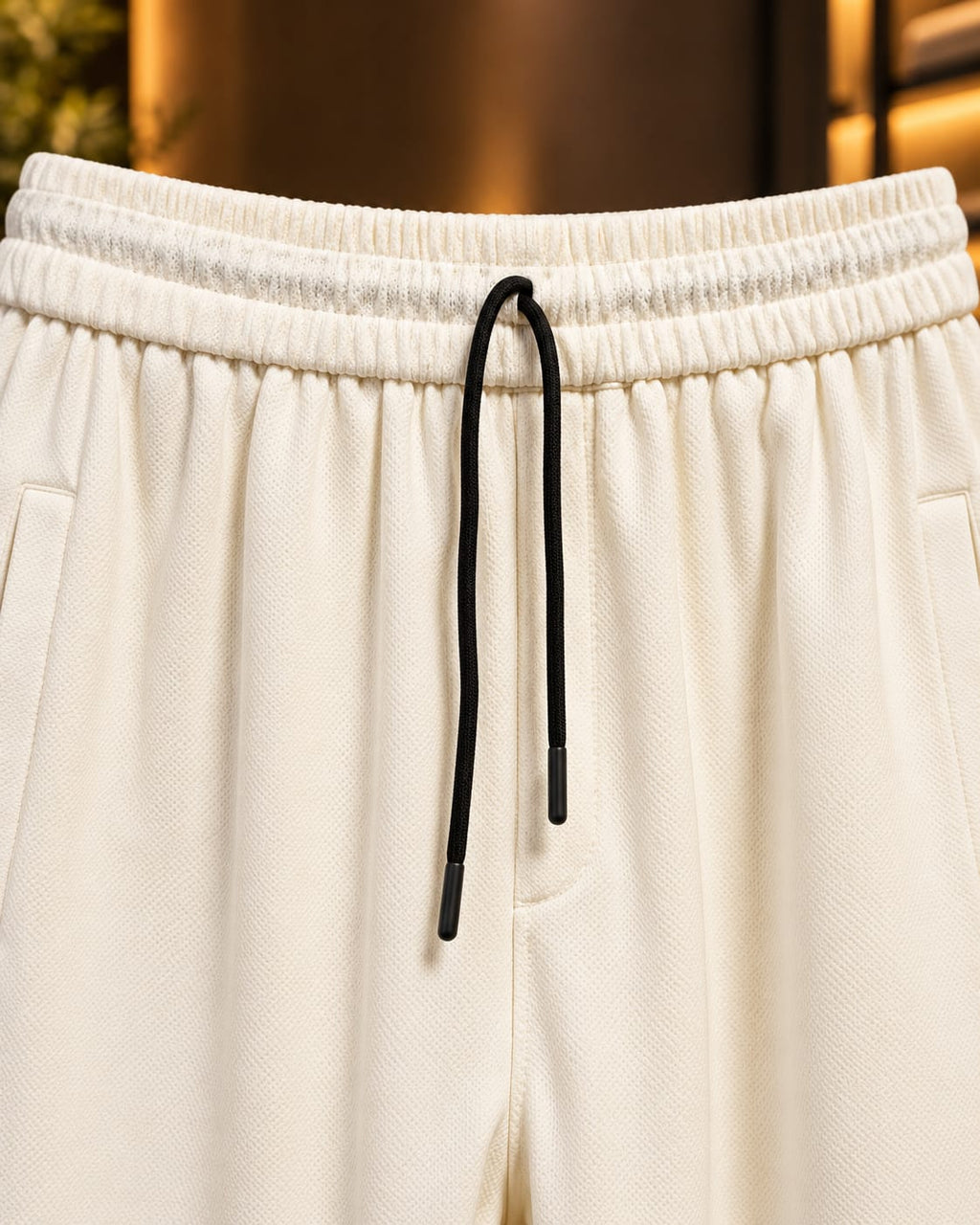 Men’s Straight-Leg Drawstring Casual Trousers