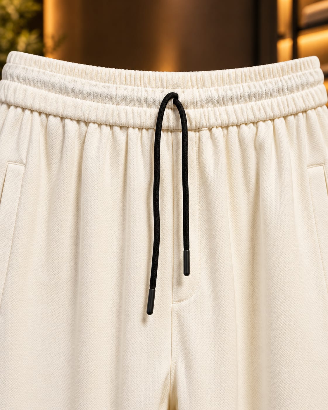 Men’s Straight-Leg Drawstring Casual Trousers