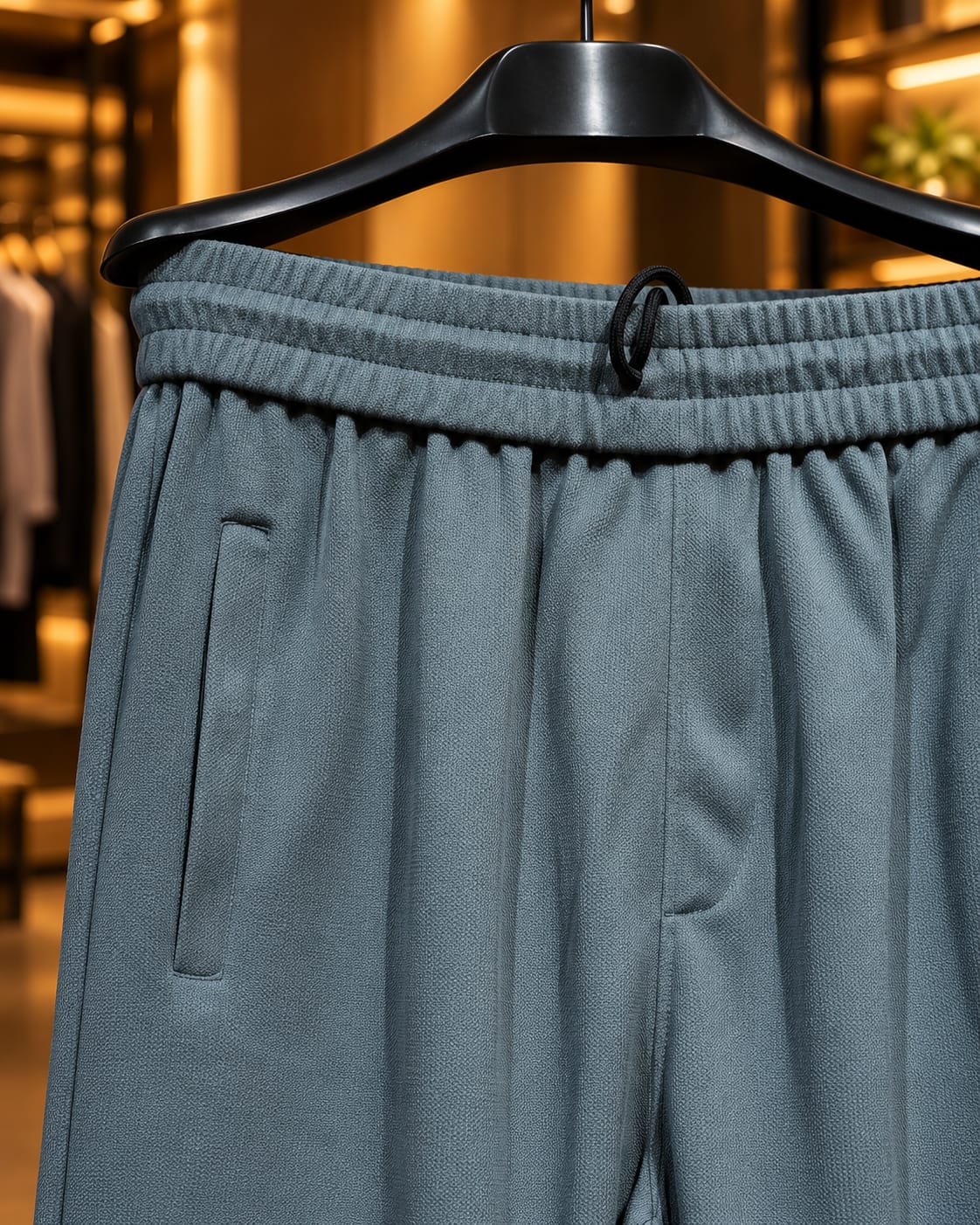 Men’s Straight-Leg Drawstring Casual Trousers