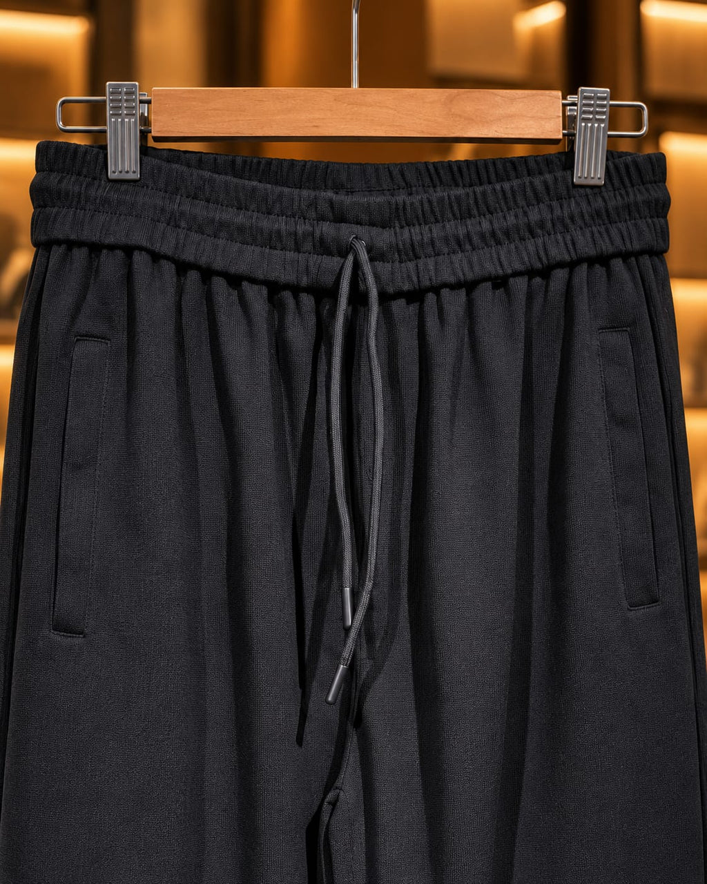 Men’s Straight-Leg Drawstring Casual Trousers