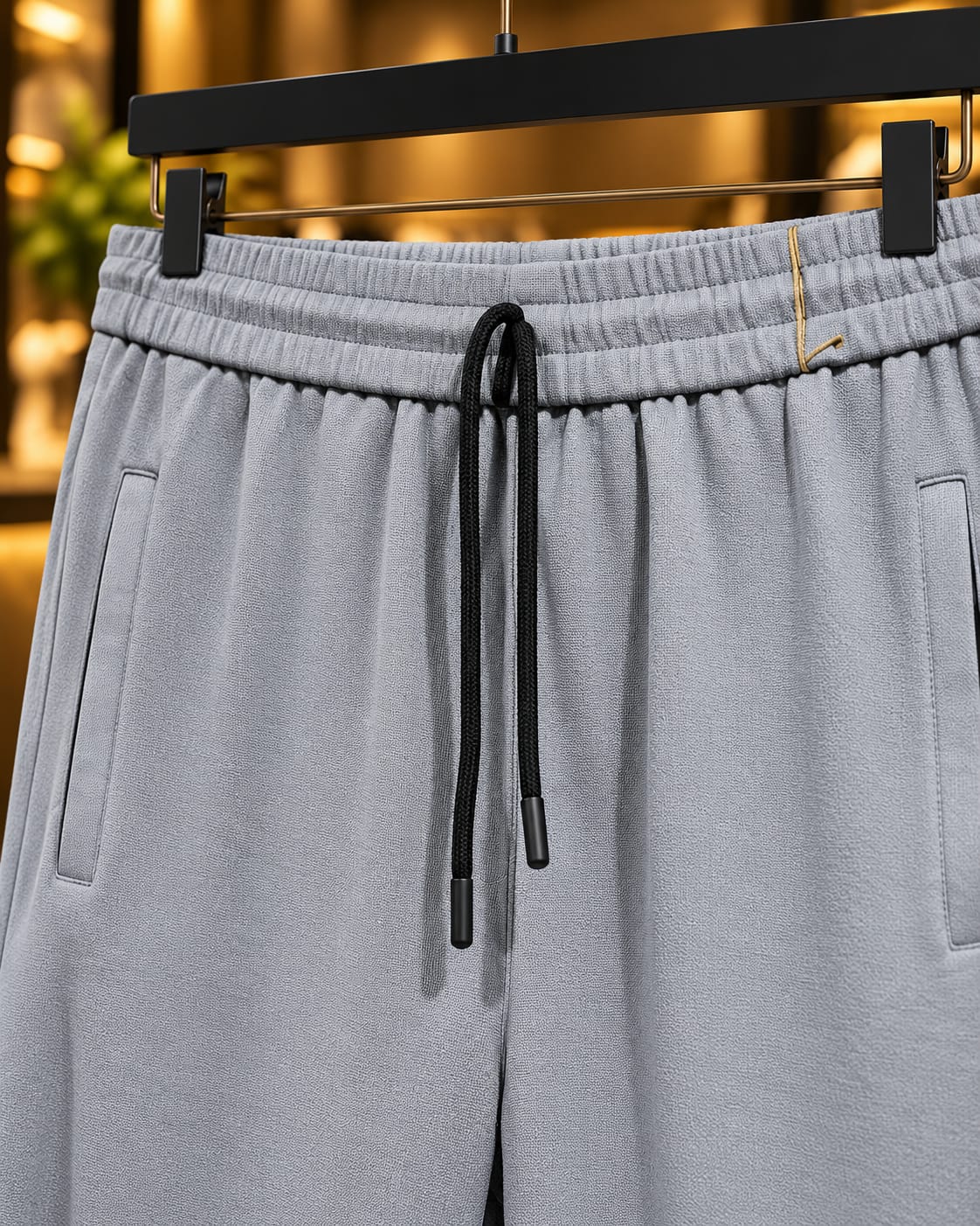 Men’s Straight-Leg Drawstring Casual Trousers