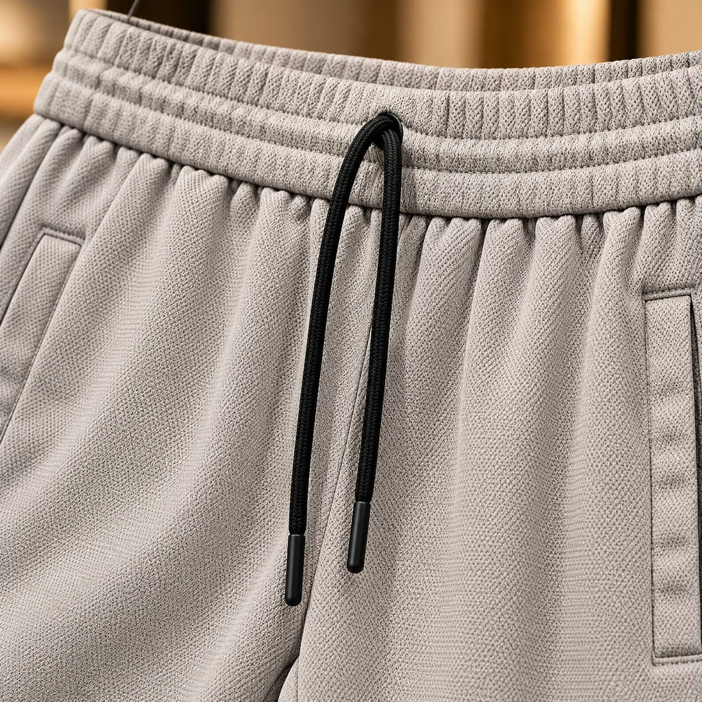 Men’s Straight-Leg Drawstring Casual Trousers