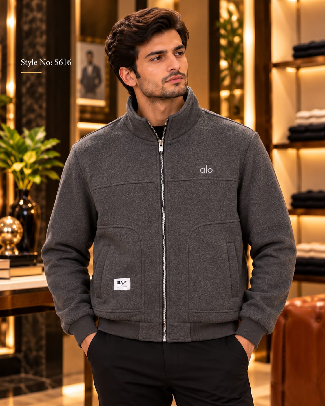 Men’s Stand Collar Zip Jacket