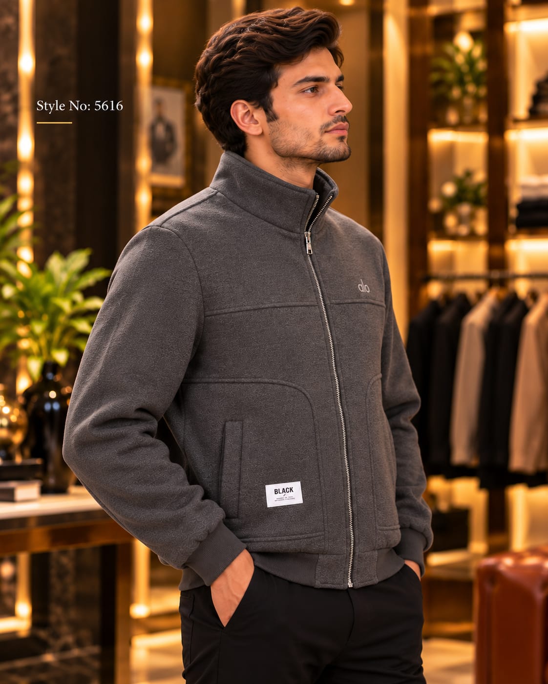 Men’s Stand Collar Zip Jacket