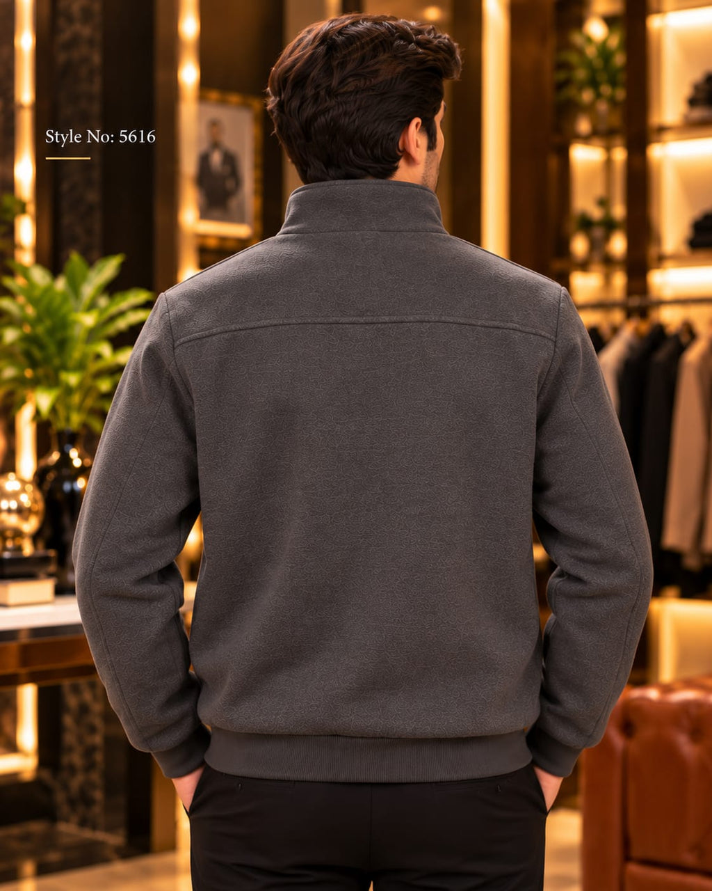 Men’s Stand Collar Zip Jacket