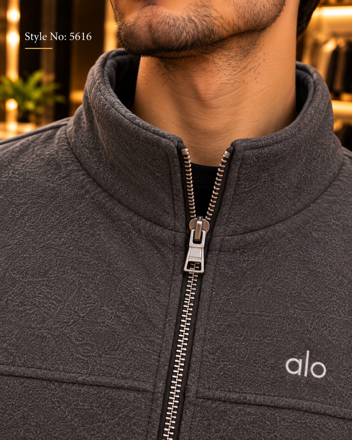 Men’s Stand Collar Zip Jacket