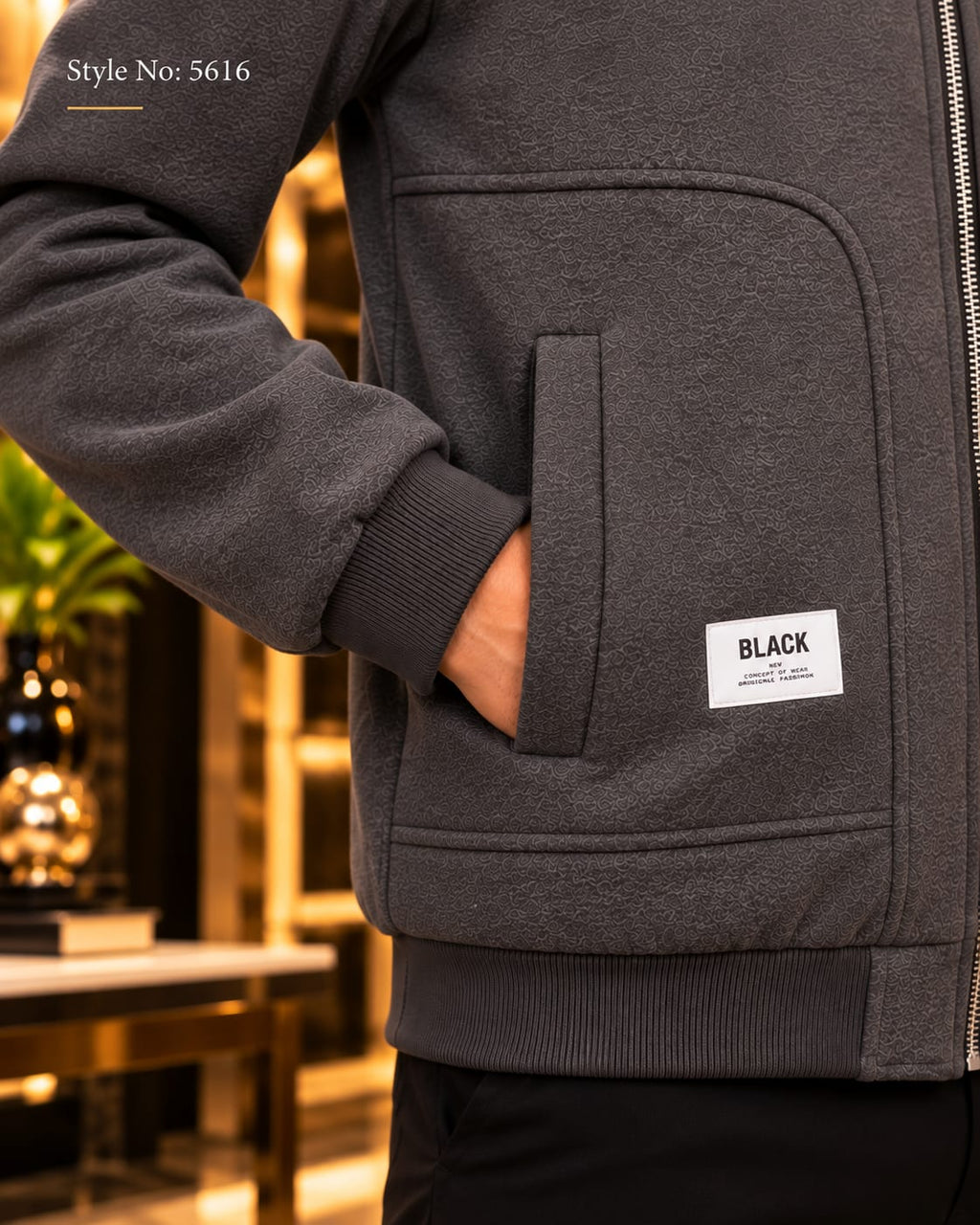 Men’s Stand Collar Zip Jacket