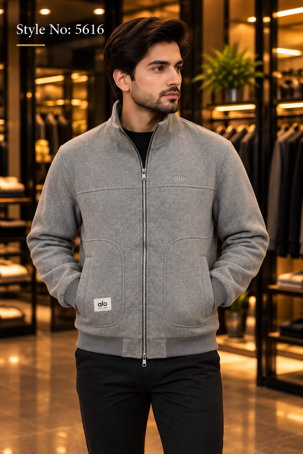 Men’s Stand Collar Zip Jacket