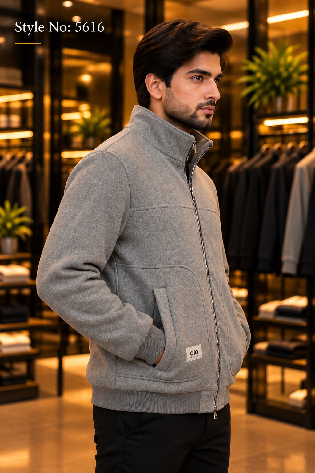 Men’s Stand Collar Zip Jacket