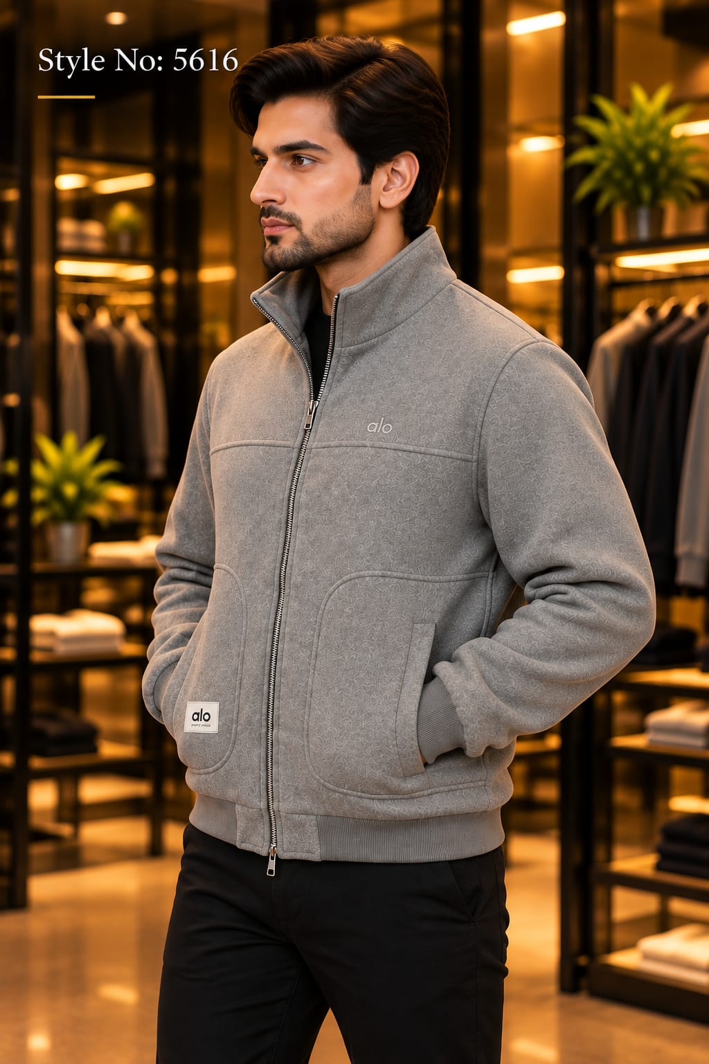 Men’s Stand Collar Zip Jacket