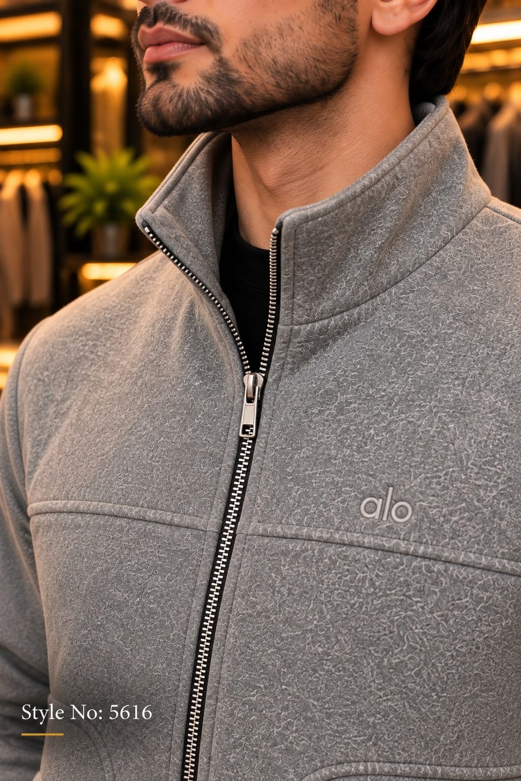 Men’s Stand Collar Zip Jacket