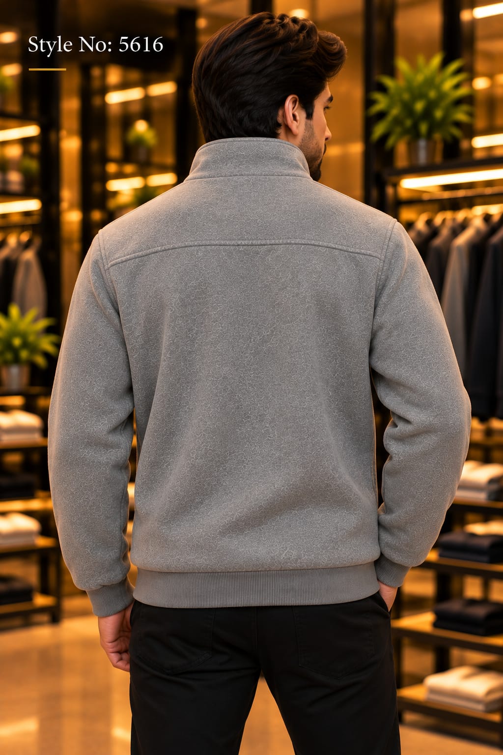 Men’s Stand Collar Zip Jacket