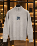 Men’s Textured Quarter-Zip Mock Neck Sweater