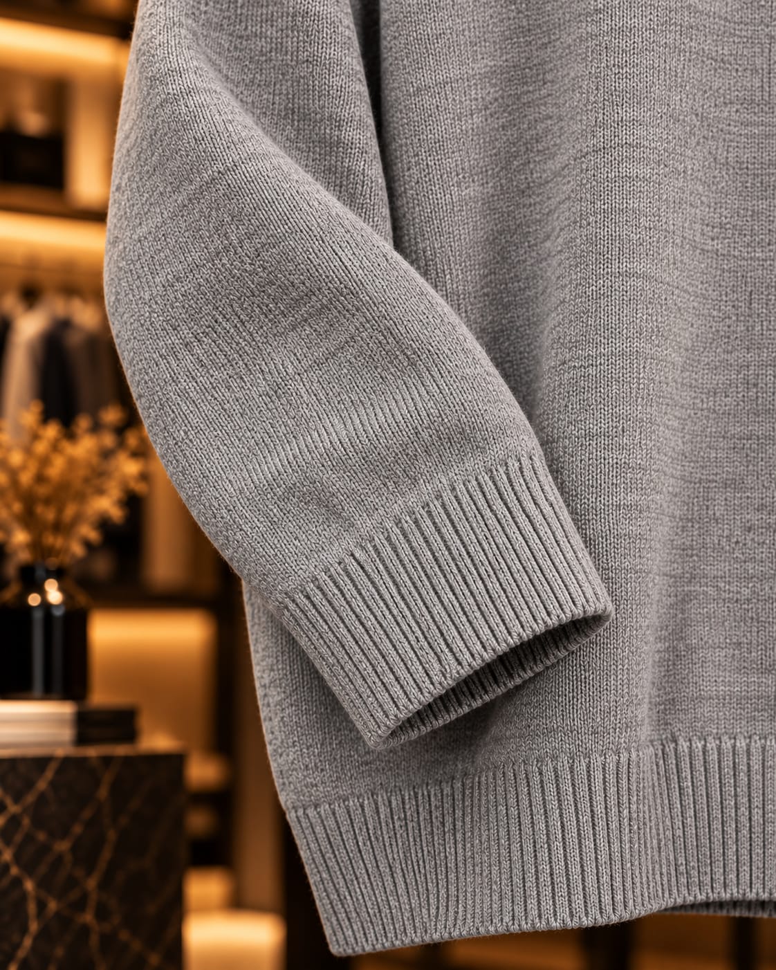 Men’s Minimal Mock Neck Knit Sweater