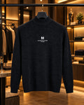 Men’s Minimal Mock Neck Knit Sweater