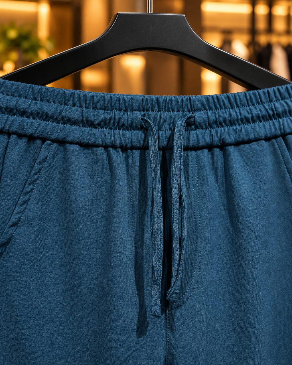 Men’s Straight-Leg Drawstring Casual Trousers