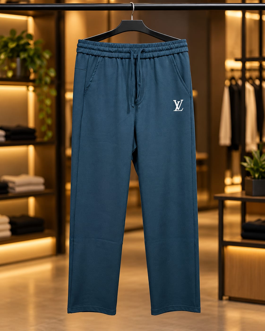 Men’s Straight-Leg Drawstring Casual Trousers