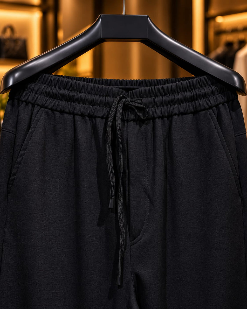 Men’s Straight-Leg Drawstring Casual Trousers