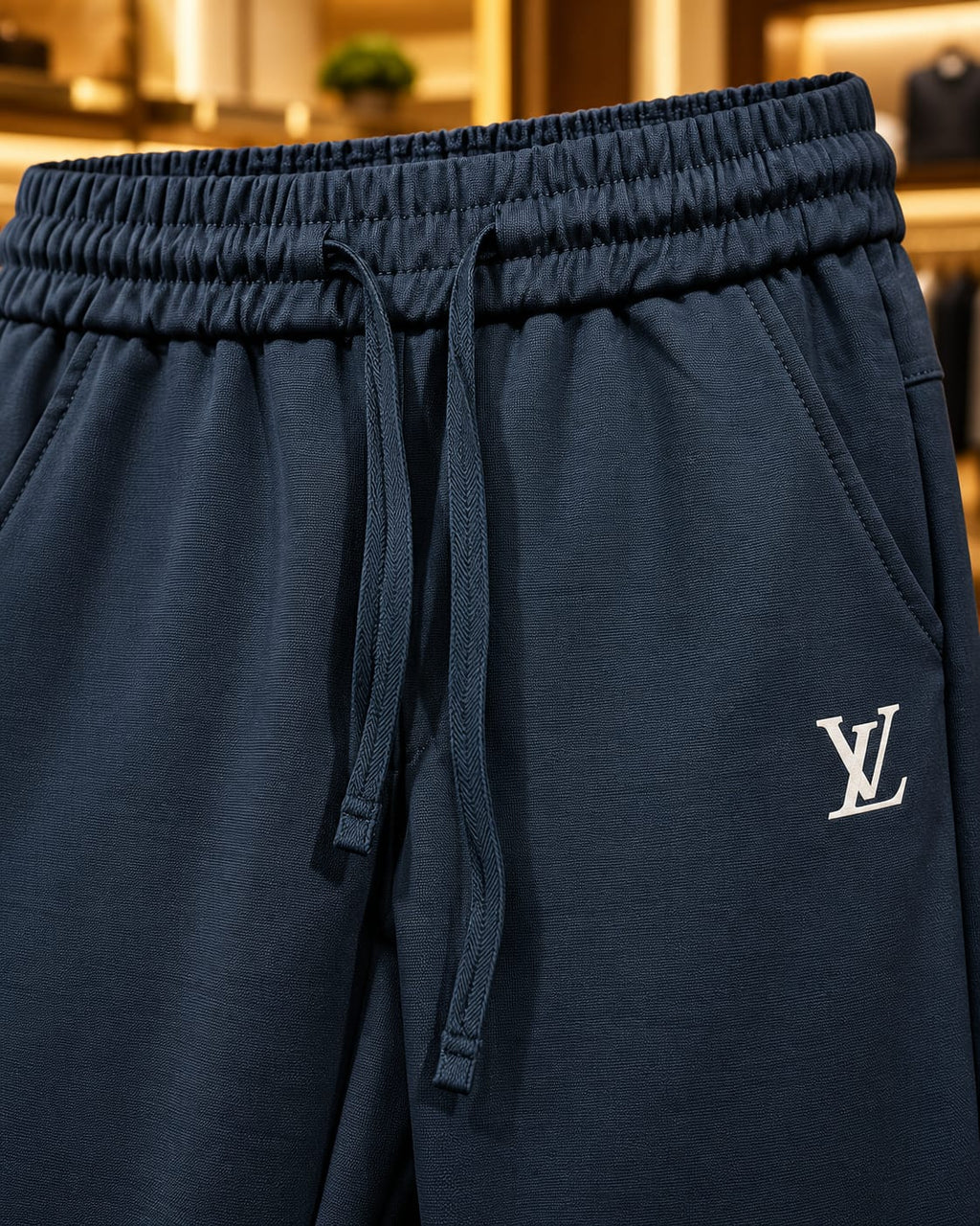 Men’s Straight-Leg Drawstring Casual Trousers