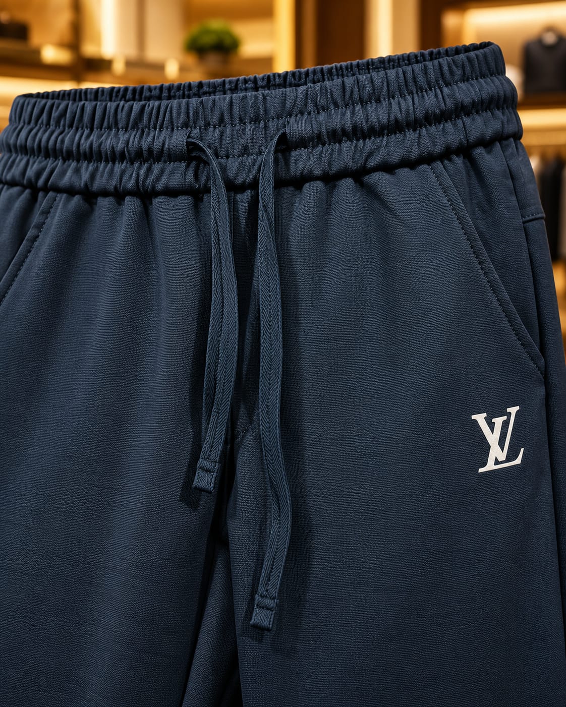 Men’s Straight-Leg Drawstring Casual Trousers