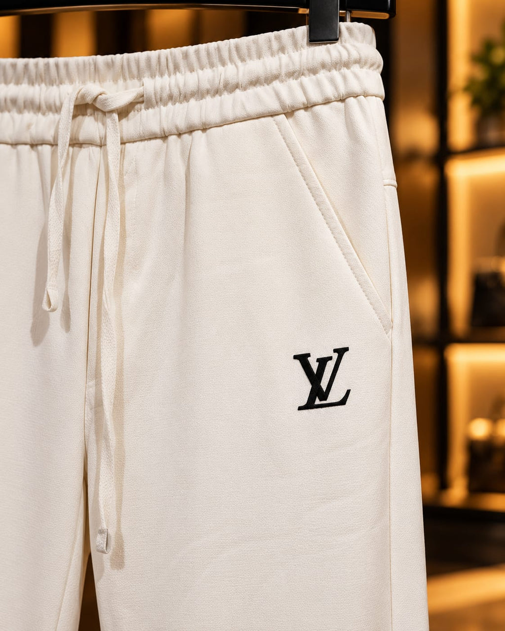 Men’s Straight-Leg Drawstring Casual Trousers