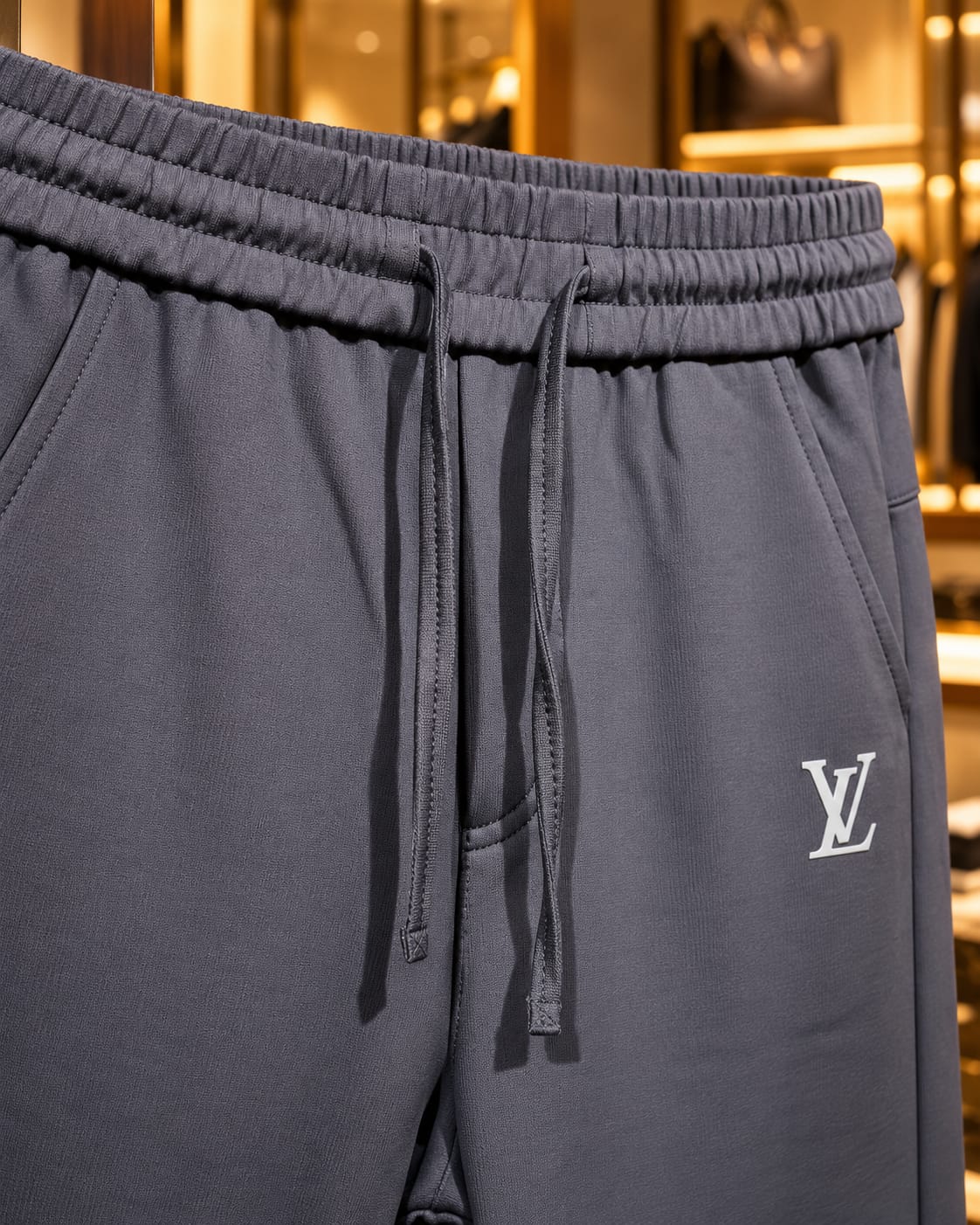 Men’s Straight-Leg Drawstring Casual Trousers