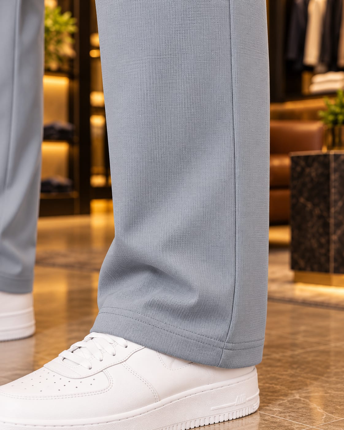 Men’s Straight-Leg Drawstring Casual Trousers