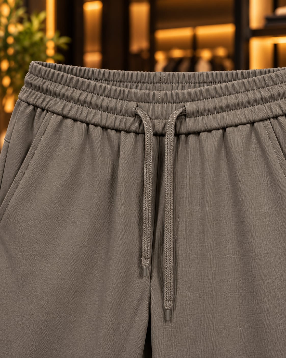 Men’s Straight-Leg Drawstring Casual Trousers
