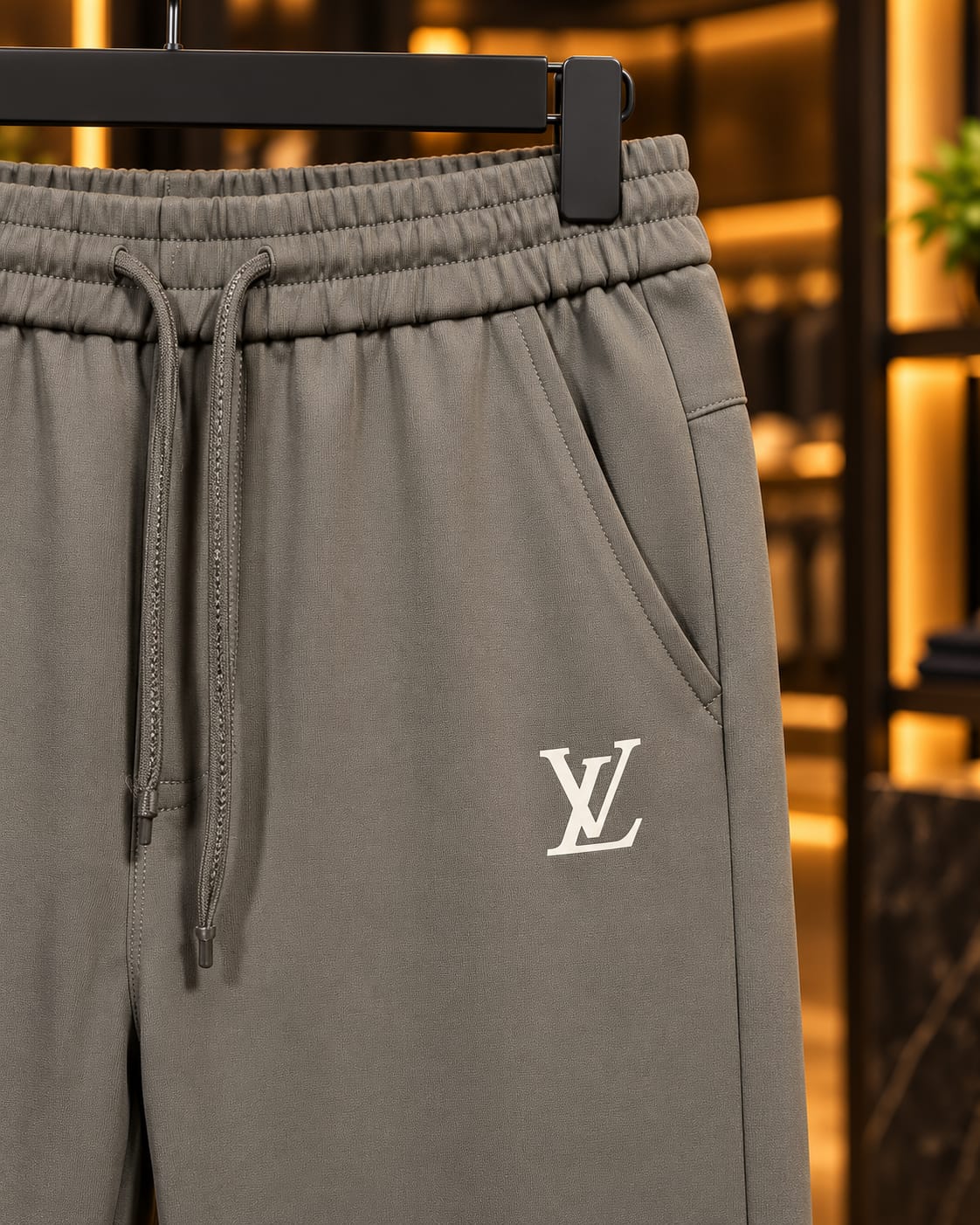 Men’s Straight-Leg Drawstring Casual Trousers